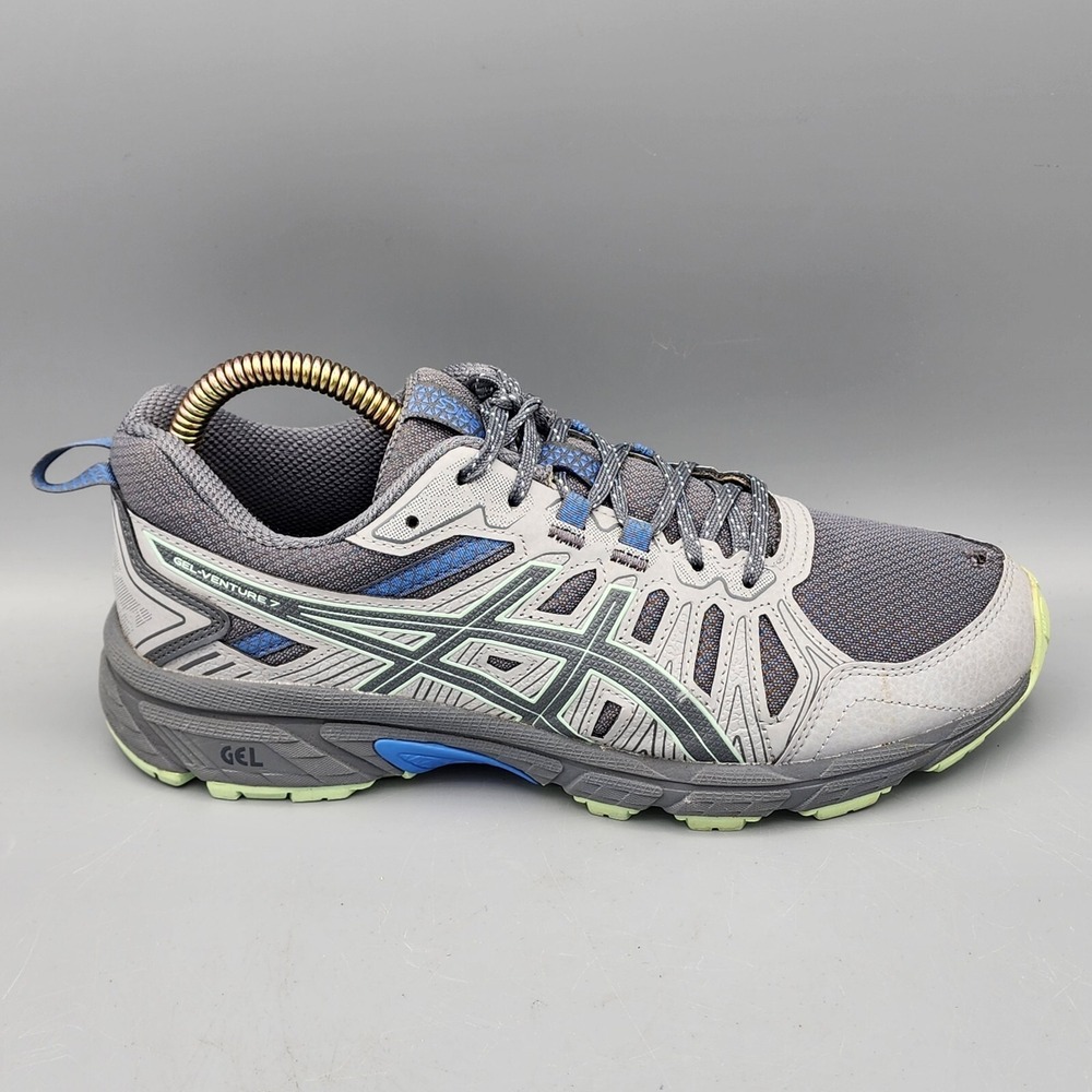 Asics Gel Venture 7 Women's Size 7.5 Gray Mint Green Running Shoes 1012A476 - Picture 5 of 12
